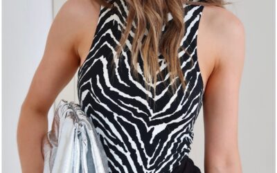 Zebra sleeveless Bodysuit