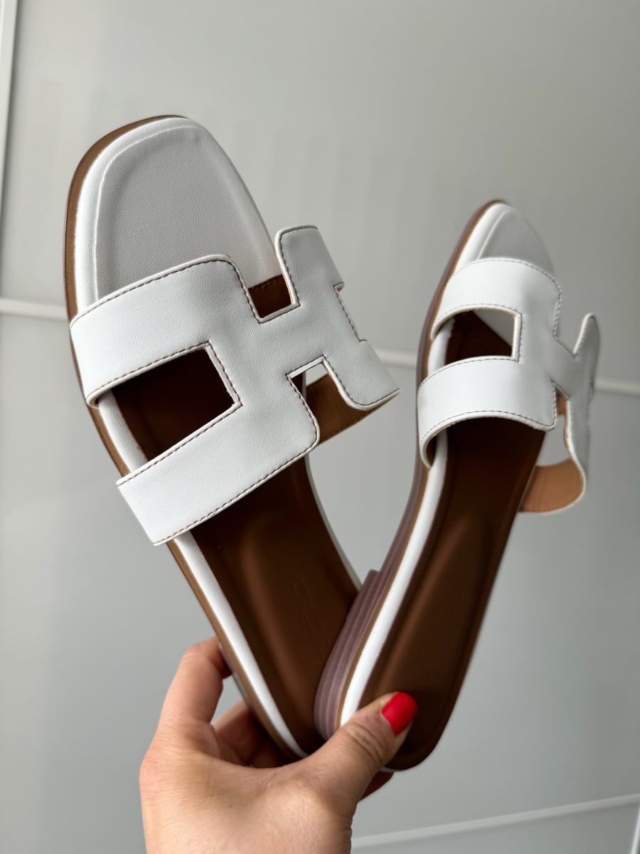 White Harper Sandals