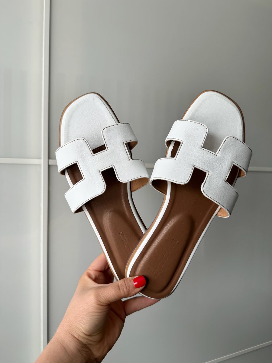 White Harper Sandals