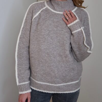 Panel knit Taupe