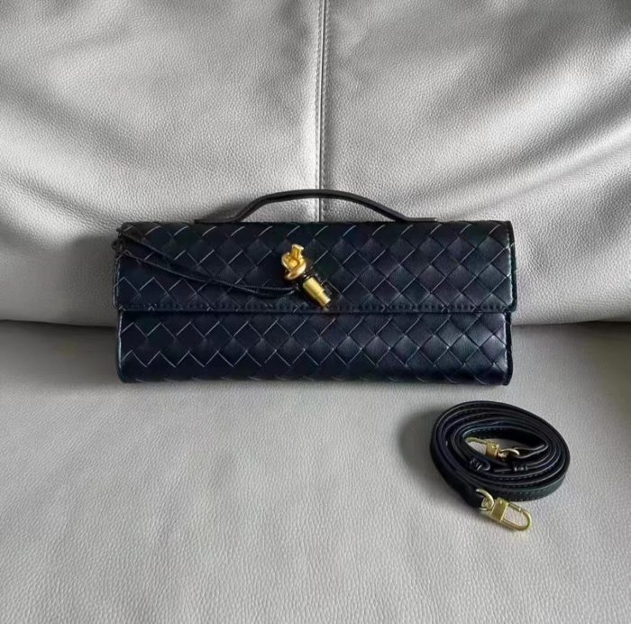 The Long Clutch Genuine Leather Black
