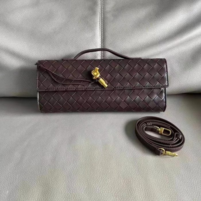 The Long Clutch Genuine Leather Brown