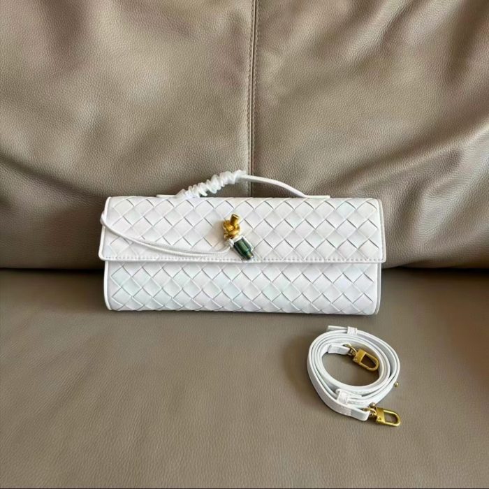 The Long Clutch Genuine Leather White