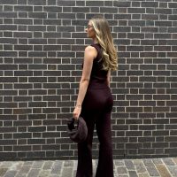 Knitted Waistcoat & Trousers Co-Ord - Brown - Image 9