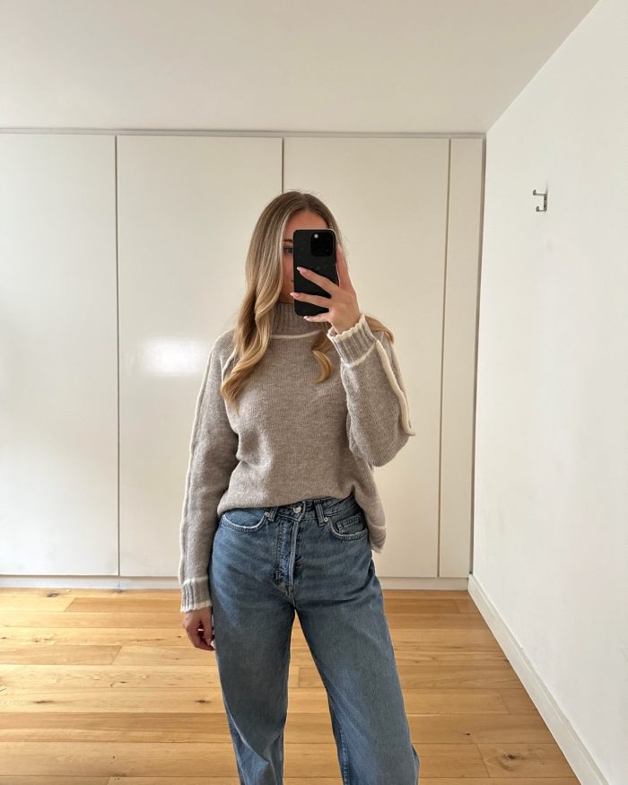 Taupe Knit Jumper