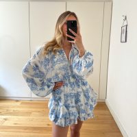 Floral Printed Cheesecloth Shirt & Frill Skort Co-Ord - Image 6