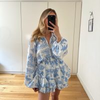 Floral Printed Cheesecloth Shirt & Frill Skort Co-Ord - Image 5