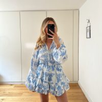 Floral Printed Cheesecloth Shirt & Frill Skort Co-Ord - Image 3