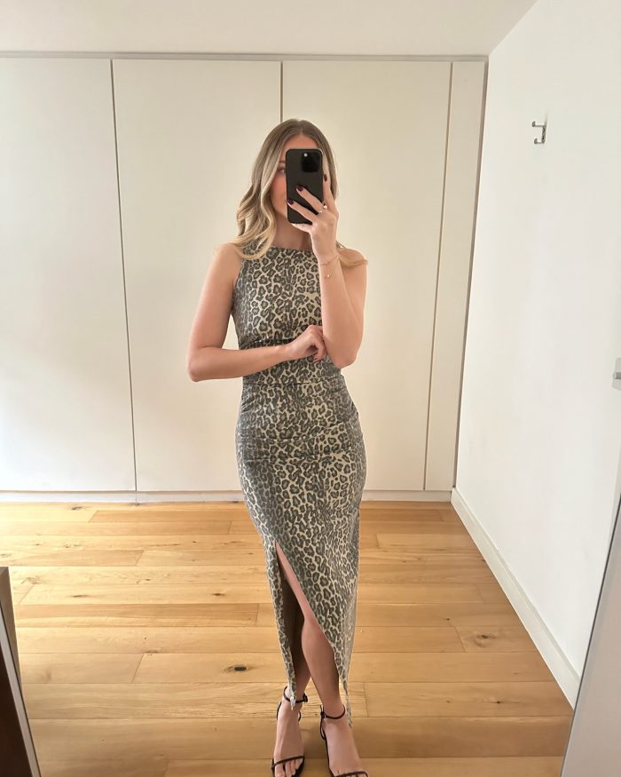 Leopard Print Midi Dress