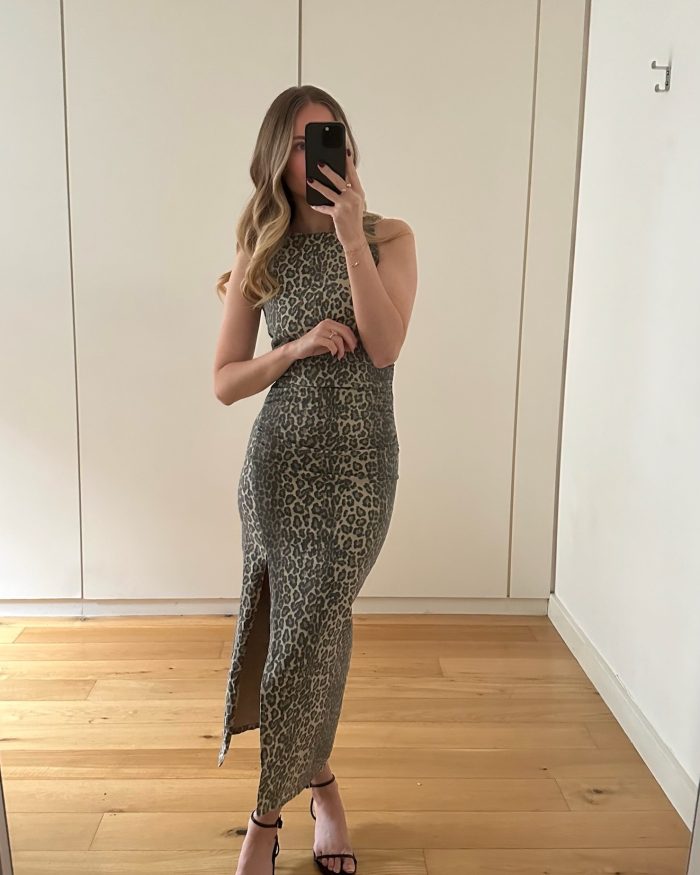 Leopard Print Midi Dress