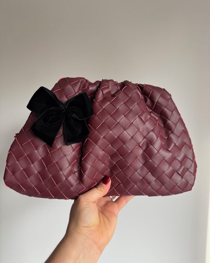 Burgundy Cloud Leather Bag