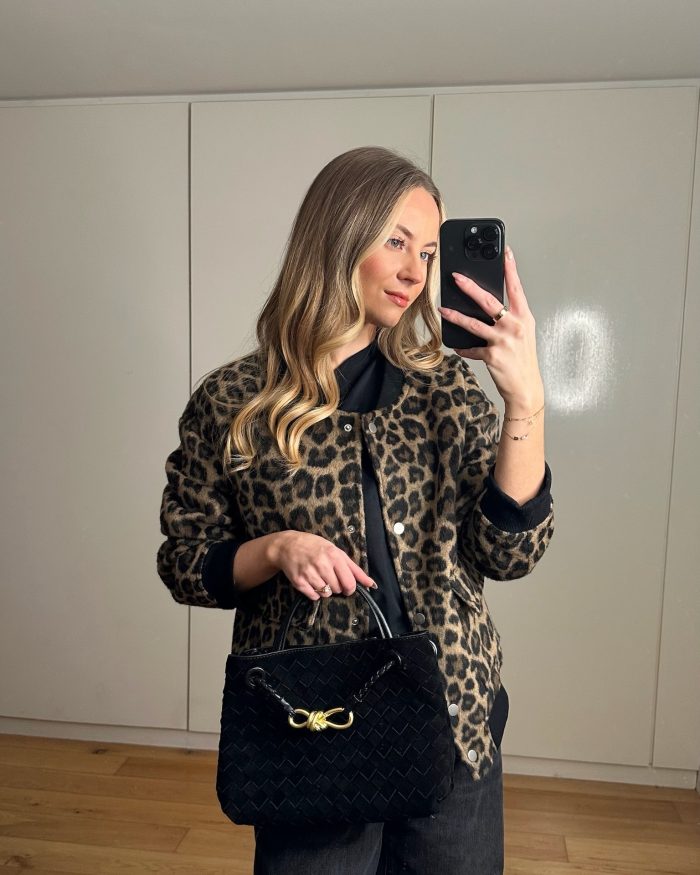 Leopard Print Bomber Jacket