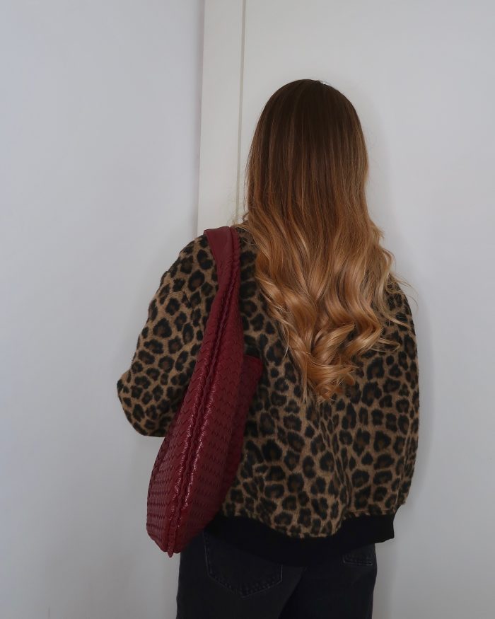 Large burgundy shoulder bag