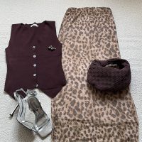 Knitted Waistcoat & Trousers Co-Ord - Brown - Image 12