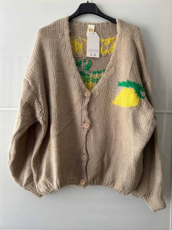 Limon Cello Cardigan Taupe