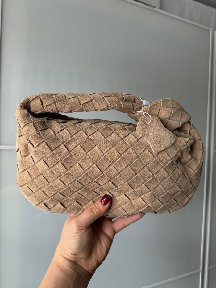 Taupe Suede Knotted Knot bag