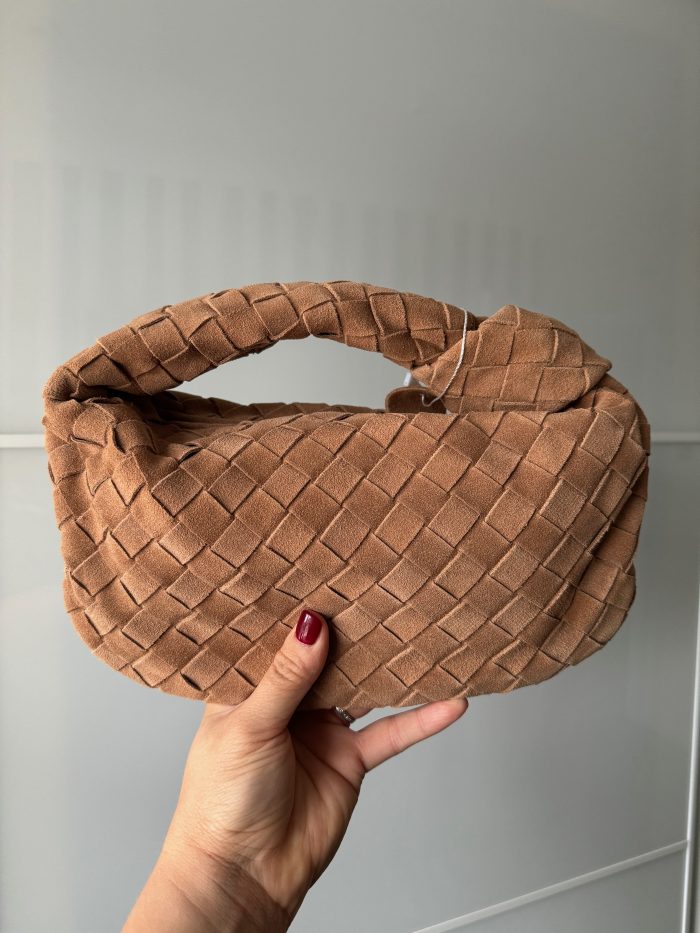 Brown Suede Knotted Knot bag