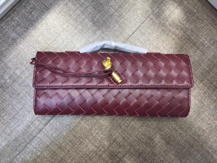 The Long Clutch Genuine Leather Burgundy