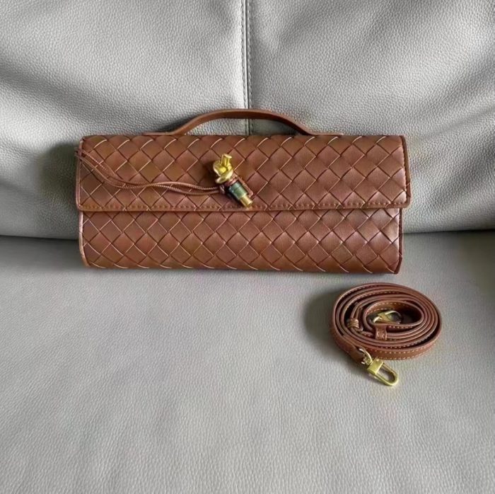 The Long Clutch Genuine Leather Tan