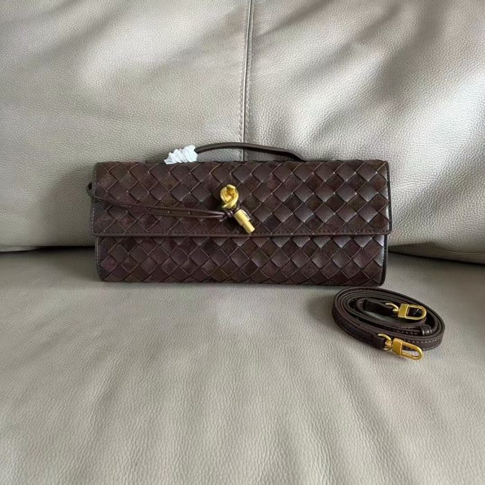 Long clutch bag - Brown