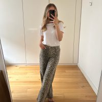 Leopard Print Denim Jeans
