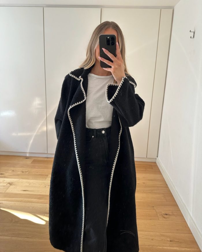 Black Long Wool Coat