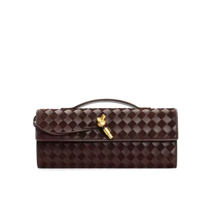 Brown Long Clutch Bag