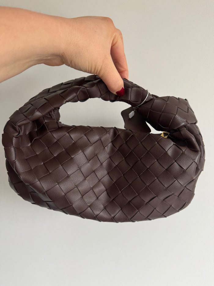 The Knotted Bag Leather Dark Brown