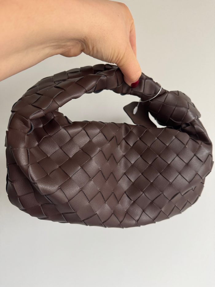 The Knotted Bag Leather Dark Brown