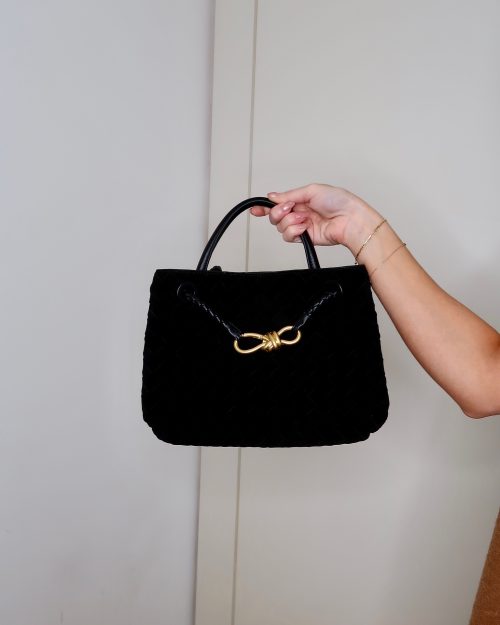 Black Suede Bow Bag