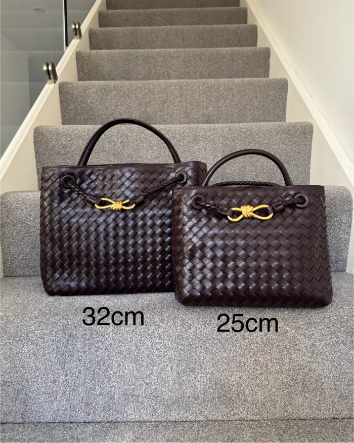 Chocolate Brown Bow Bag 25cm 32cm