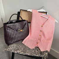 Pink Fine Knit Waistcoat