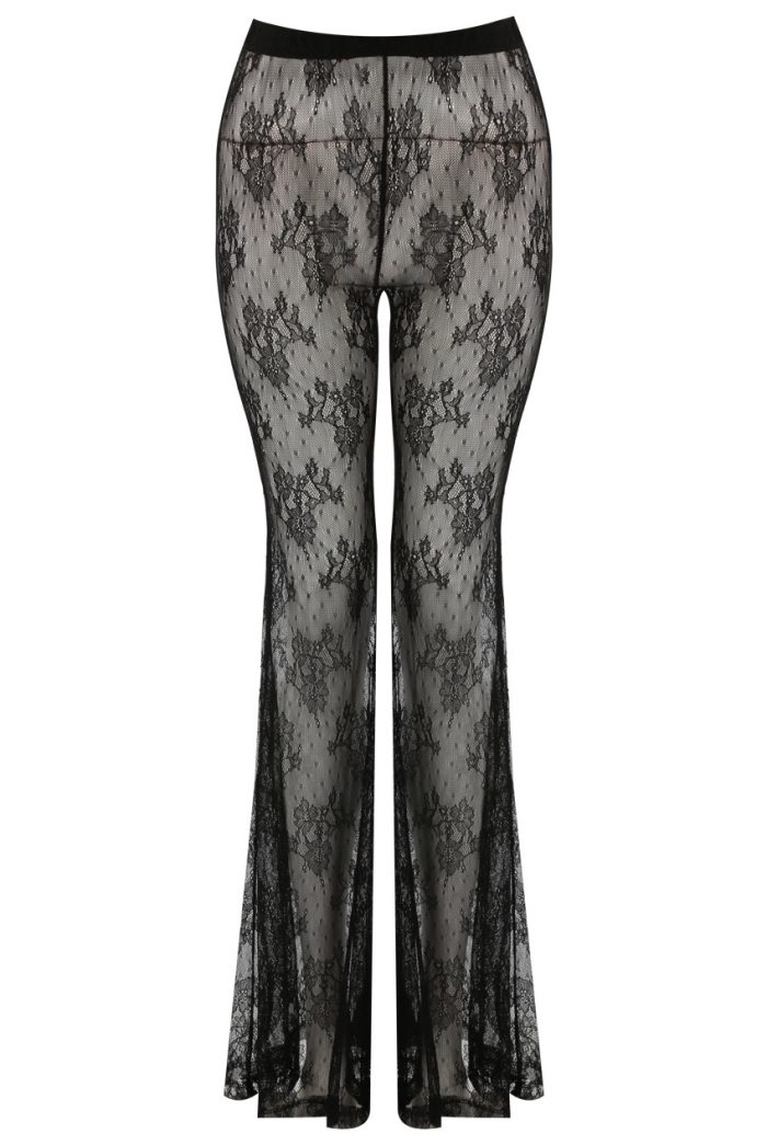 Sheer Mesh Lace Trousers