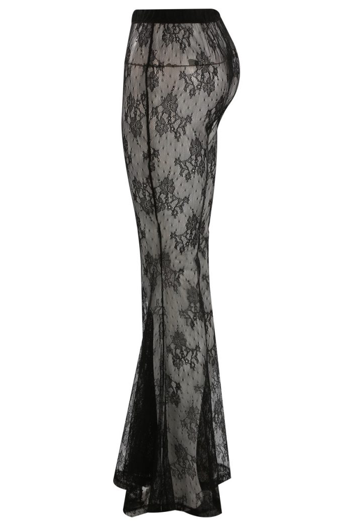 Sheer Mesh Lace Trousers