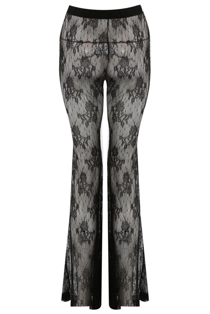 Sheer Mesh Lace Trousers