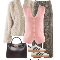 Pink Fine Knit Waistcoat