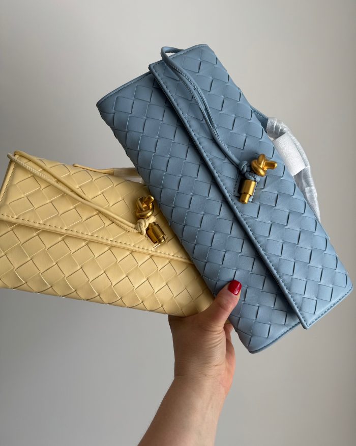Baby Blue & Yellow PU Long Clutch