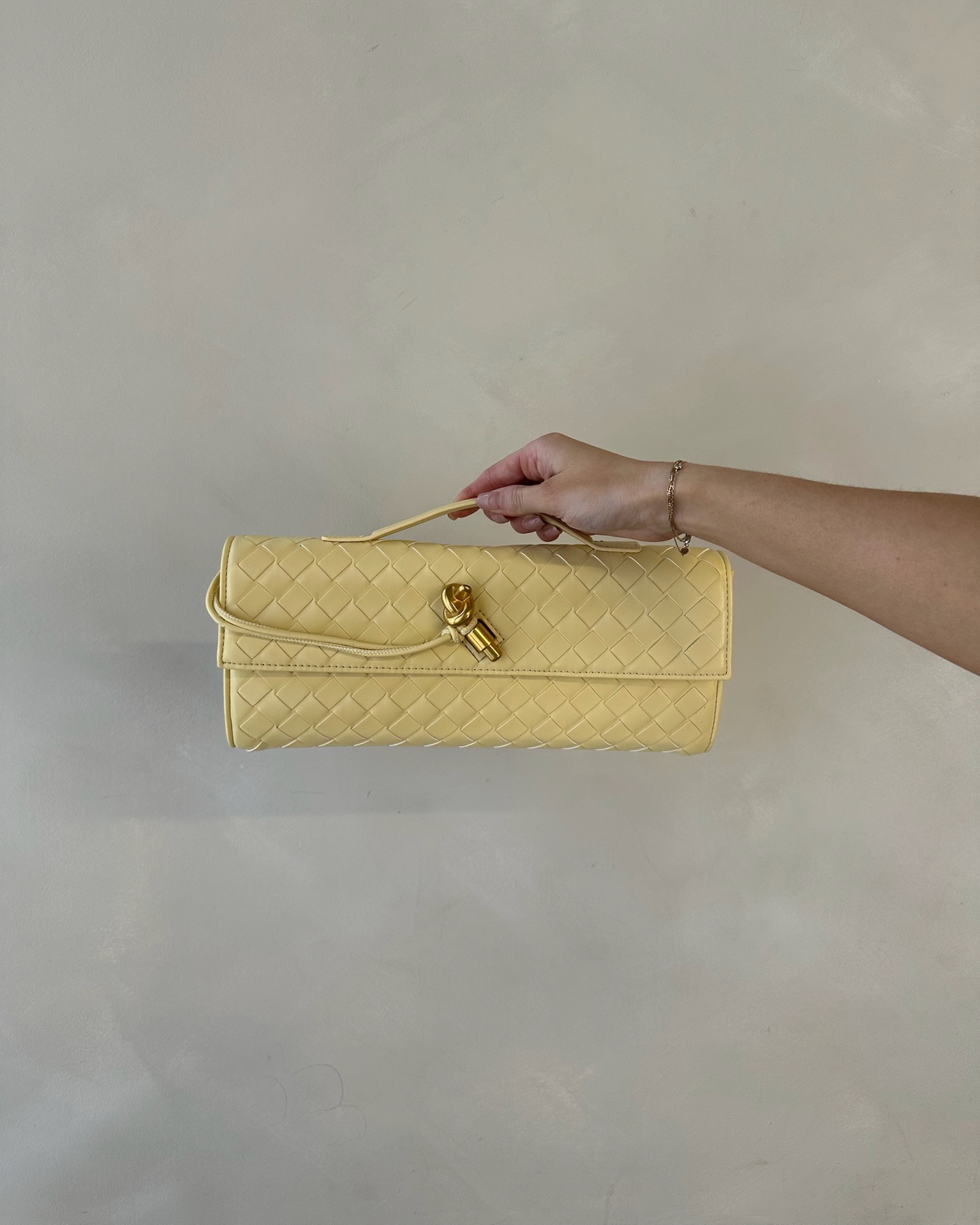 Yellow Long Clutch Bag