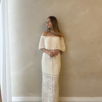 Sienna Beige Crochet Dress