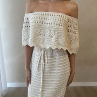 Sienna Beige Crochet Dress