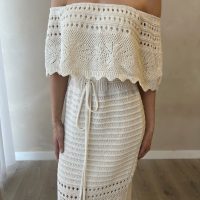 Sienna Beige Crochet Dress