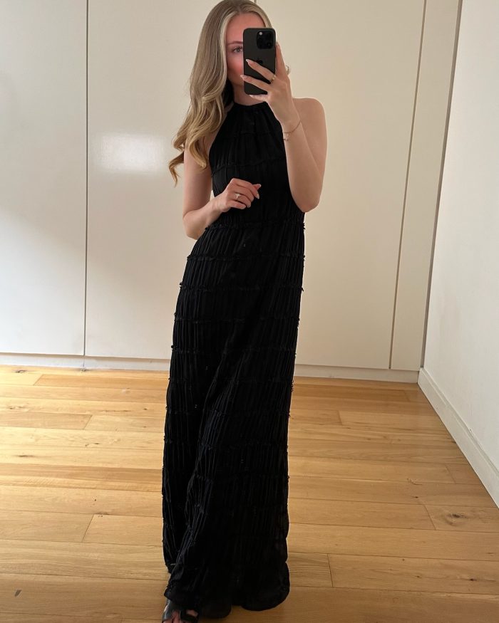 Valentina Black Maxi Dress