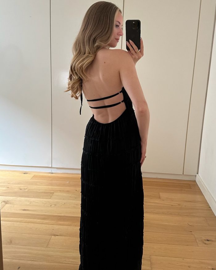 Valentina Black Maxi Dress