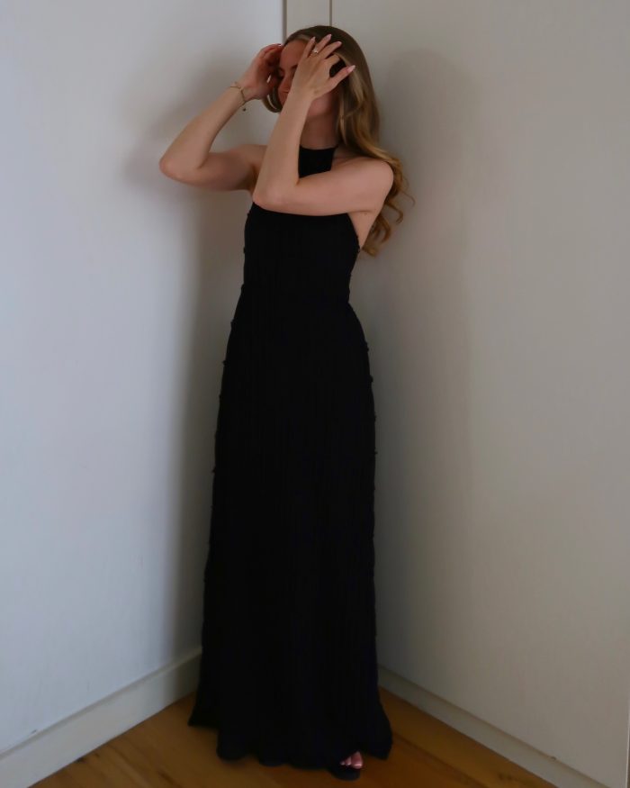 Valentina Black Maxi Dress