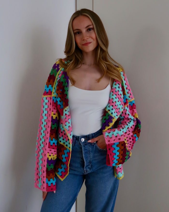 Indie patchwork Oversized cardigan Crochet