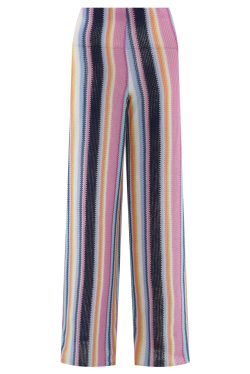 Top striped waistcoat & wide leg trousers set