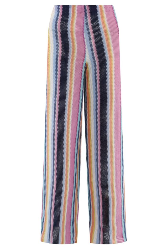 Top striped waistcoat & wide leg trousers set