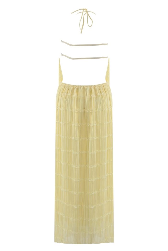 sofia two piece coord ruched chiffon top and maxi skirt