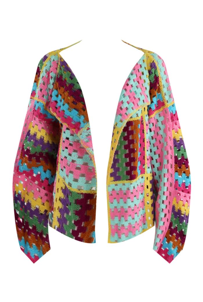 Indie patchwork Oversized cardigan Crochet