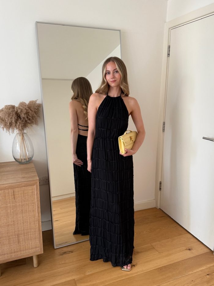Valentina Black Maxi Dress
